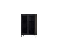 Vitrine 155x100 cm Pin noir Xam