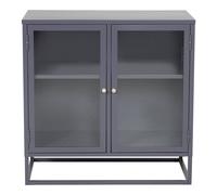 Vitrine 2 Portes "Bakal" 85cm Gris