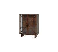 Vitrine 2 portes bois de manguier marron KELLA