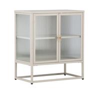 Vitrine 2 Portes Design Garis 80cm Beige