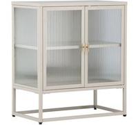 Vitrine 2 Portes Design "Garis" 80cm Beige Beige
