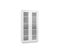 Vitrine 2 Portes Finition Blanc Laqué Brillant Weiss - LYSIANE -