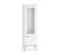 Vitrine 2 portes Petits-meubles - Zora - 55 x 40 x 195cm - Blanc