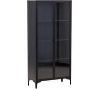 Vitrine 2 Portes "Piring" 190cm Noir Noir