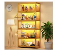 Vitrine à 5 niveaux avec portes en acrylique, organisateur pour objets de collection, idéale pour la maison, le bureau, la salle de jeux, le salon