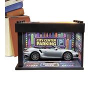 Vitrine à Voitures Miniatures Petite Armoire de Garage avec Lumière LED à | Vitrines Parking Voitures Miniatures Pour Femmes Hommes Collectionneurs Maison Bureau Salon Chambre Table Étagère Style punk