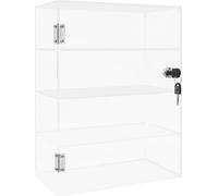 Vitrine acrylique - 4 niveaux - Verrouillable avec clé - Vitrine pour objets de collection - 30×15×40 cm - Taille S - Transparent