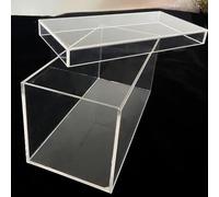 vitrine Acrylique Boîte De Présentation en Acrylique Transparent avec Couvercle Supérieur Amovible, Boîtier Collecteur Carré en Acrylique pour Vanité(14x14x16in/35x35x40cm)