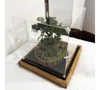 Vitrine Acrylique Boîte Transparente Fermeture Stable, Vitrine Empilable en Acrylique pour Objets Collection, Présentoir Comptoir pour Statues, Miniatures, Livres(60x60xH50cm/24x24x20in)