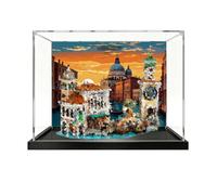 Vitrine acrylique compatible avec Le-go 11388 Italian Water City Quarter | Boîte de présentation anti-poussière, boîte transparente, compatible avec Le-go 11388 Italian Water City Quarter. Boîte