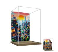 Vitrine acrylique compatible avec Le-go 71837 City Workshop (fond 2) | Boîte d'affichage anti-poussière, boîte transparente, compatible avec le modèle Le-go 71837 City Workshop. Boîte uniquement