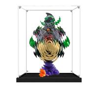 Vitrine acrylique compatible avec LEGO 72042 Prince Liane et Castle Koopa - Boîte de présentation transparente anti-poussière avec base en bois, vitrine de protection UV pour collectionneurs (modèle