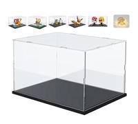 Vitrine Acrylique pour Collection pour Lego French Café 10362 pour Mooshroom 21270 pour Football 76428 75347 75404 42205 75387 42161 42173, Boite Plexiglas Transparente Rangements, Noir 30x20x20cm