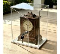 Vitrine Acrylique Vitrine Haute en Acrylique Verrouillable pour Antiquités, Boîte de Rangement Transparente avec Porte Casques Collection, Boîte Rectangulaire Rangement(10x20xH30cm/4x8x12in)
