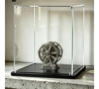 vitrine Acrylique Vitrine pour Objets De Collection Assembler Une Boîte en Acrylique Transparent, Un Boîtier en Acrylique Rectangulaire(Black,25x25x30cm/10x10x12)