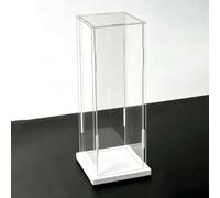 Vitrine Acrylique Vitrine Verticale Extra Haute en Acrylique, Boîte de Rangement Transparente Amovible et Sans Joint, Vitrine Personnalisable Objets Collection, Maquettes(25x25xH25cm/10x10x10in)