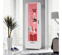 Komodee Vitrine Alessandria A2 LED RGB Blanc/Blanc 60x192x42 cm