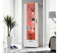 Komodee Vitrine Alessandria A2 Blanc/Wotan 60x192x42 cm
