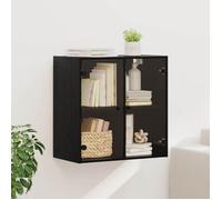 Vitrine - argentier - vaisselier Vidaxl Meuble mural Chêne noir 68 x 37 x 68,5 cm Bois d'ingénierie