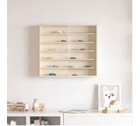 vidaXL Vitrine Murale avec étagère Beige 60 x 8,5 x 54 cm Contreplaqué, Salon Moderne, Design rectangulaire, Grand Rangement, vitrine élégante, étagères Gain de Place