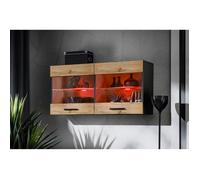 Komodee Vitrine Savona Noir/Wotan 100x50x30 cm