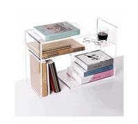 Vitrine Bibliothèque de bureau extensible en acrylique, organiseur transparent forme P, support rangement, petit réglable for le et la maison Bibliothèque