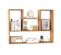 Vitrine Bibliothèque flottante murale, étagère de rangement ouverte à plusieurs compartiments, étagères livres en bois for chambre coucher, salon, bureau, salle bain, cuisine Bibliothèque(Grand)