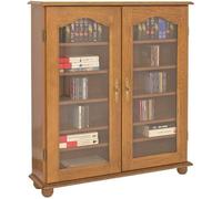 Générique Actual Diffusion Bretagne Meuble Vitrine Chêne 2 Portes Vitrées, 22x92,4x105,5 cm