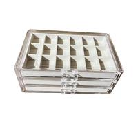 Vitrine Collection Rock,Vitrine En - Boîte de collecte en acrylique transparent à 54 emplacements | Acrylique Transparent à 3 couches, sauvegardez de précieux souvenirs avec des roches, des coquillage