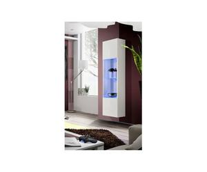 Vitrine colonne - FLY 42 - LED - L 40 cm x P 29 cm x H 170 cm - Blanc