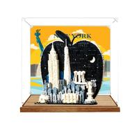 Vitrine compatible avec les ensembles Le-go 21066 Big Apple (Style 3)