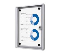 Vitrine d'affichage intérieur fond acier laqué - 1 feuille