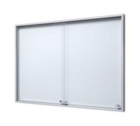 Vitrine d'affichage intérieur fond acier laqué - 8 feuilles