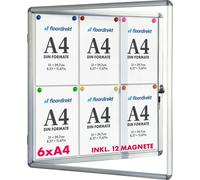 Vitrine d'affichage intérieure | | 70 cm x 67 cm | 6 x A4 | avec 12 aimants