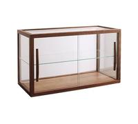 Vitrine de boulangerie, comptoir en bois avec portes en verre, vitrine à pâtisserie pour pâtisseries, biscuits, desserts, cupcakes