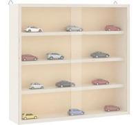 Vitrine de collection en bois avec portes 40x8,5x37cm Marron G