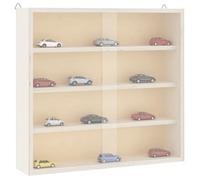 Vitrine de collection en bois - vidaXL - 40x8,5x37 cm - Brun - Contreplaqué - Montage mural - 4 étagères