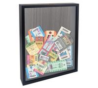 Vitrine de présentation en bois, type "boîte à souvenirs", avec chargement par le haut, idéale pour les collections