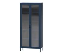 Vitrine de salon ANGELO 800 x 1850 x 450 mm, Moderne : bleu marine