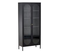 Vitrine Design en Métal Lima 180cm Noir