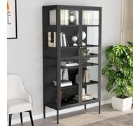Vitrine d'Exposition Blanc 90x40x180 cm Acier et Verre Trempé Armoire vidaXL