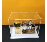 Vitrine en acrylique avec porte, protection anti-poussière, idéale pour exposer des objets de collection (55 x 45 x 40 cm)