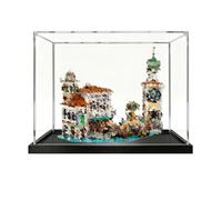 Vitrine en acrylique compatible avec Le-go 11388 Italian Water City Quarter | Boîte de présentation anti-poussière, boîte transparente, compatible avec Le-go 11388 Italian Water City Quarter. Boîte