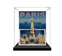 Vitrine en acrylique compatible avec Lego 21064 Paris - Modèle Cité de l'amour, vitrine de protection transparente anti-poussière (modèle non inclus) (3 mm-fond 2)