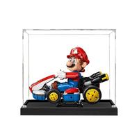 Vitrine en acrylique pour jeu de construction de kart Lego 72037 - Vitrine transparente anti-poussière compatible avec Lego 72037 (présentoir uniquement) (3 mm transparent) (noir)