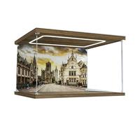 Vitrine en acrylique pour Lego 10332 City Square - 3 mm - Étanche à la poussière - Vitrine compatible avec Lego 10332 (modèle non inclus) (fond C)