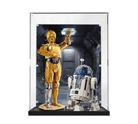 Vitrine en acrylique pour Lego 75398+75379 Star Wars C-3PO/R2-D2 Transparent Boîte de présentation compatible avec Lego 75398 75379 (étui uniquement, sans modèle)