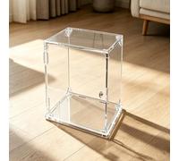 Vitrine en acrylique, résistante à la poussière, à poser au sol, empilable, boîte décorative empilable, design sans couture avec porte, idéale pour les articles de 10,2 à 50,8 cm