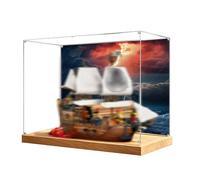 Vitrine en acrylique spécialement conçue pour Lego 31387 - Kit de construction de bateau 3 en 1 - Boîte anti-poussière - Uniquement vitrine compatible avec Lego 31387 (spray arrière 2 + base B)