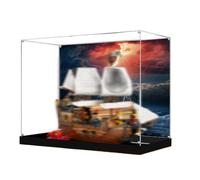 Vitrine en acrylique spécialement conçue pour Lego 31387 - Kit de construction de bateau 3 en 1 - Boîte anti-poussière - Uniquement vitrine compatible avec Lego 31387 (spray arrière 2 + base A)